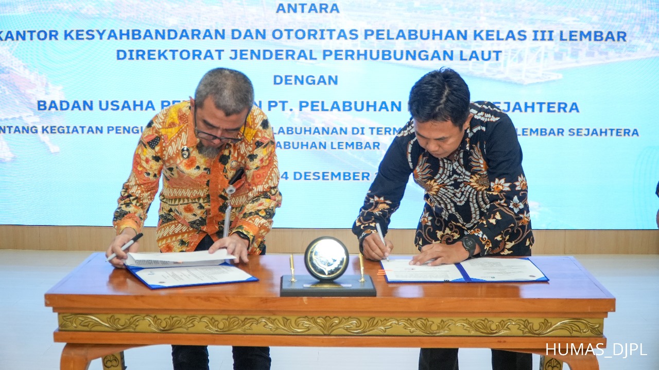 Konsesi Pelabuhan Lembar Ditandatangani